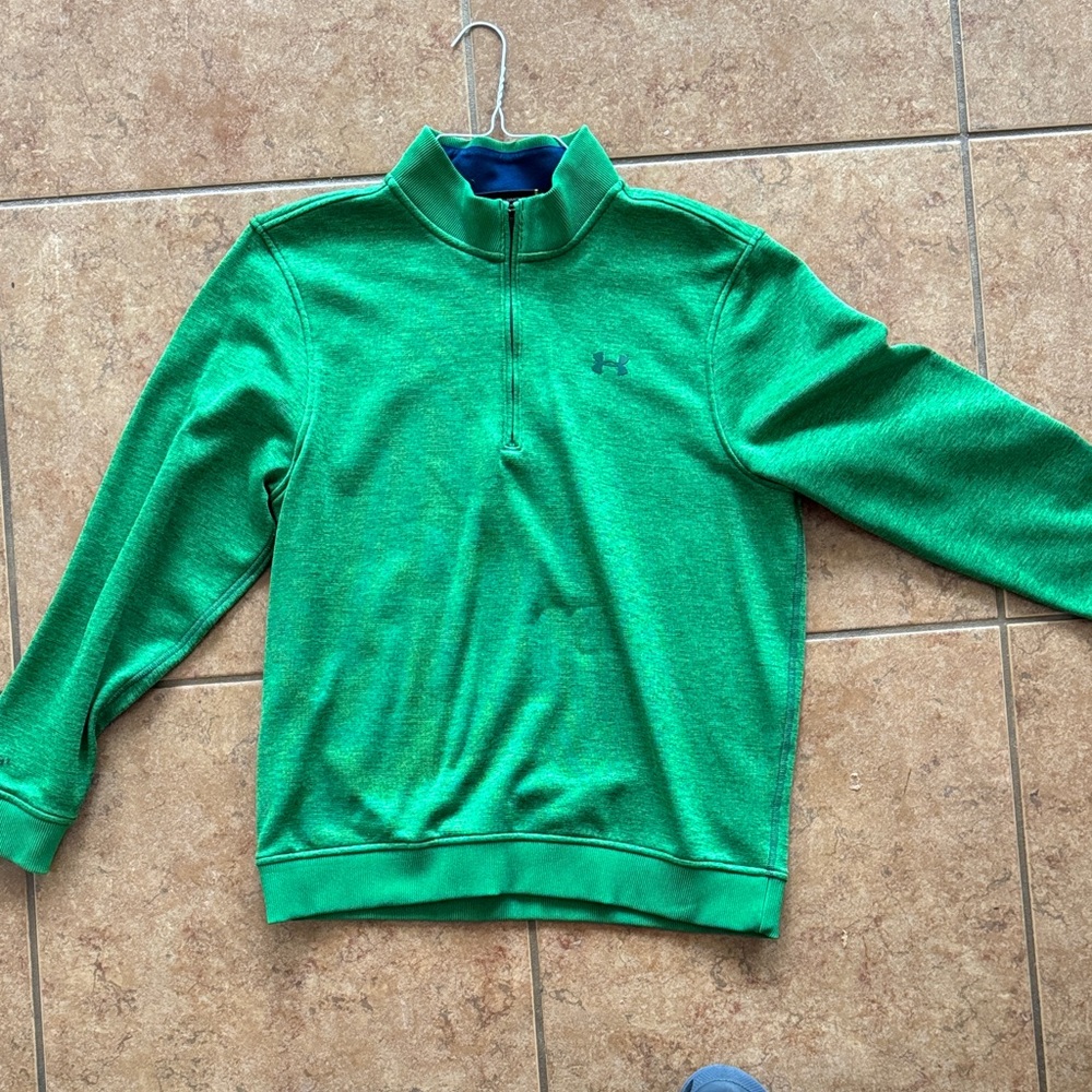 Under Armour Men's Zip Up Green Sweater